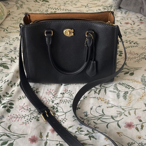 Coach Handbags - Coach Black Leather Crossbody Bag